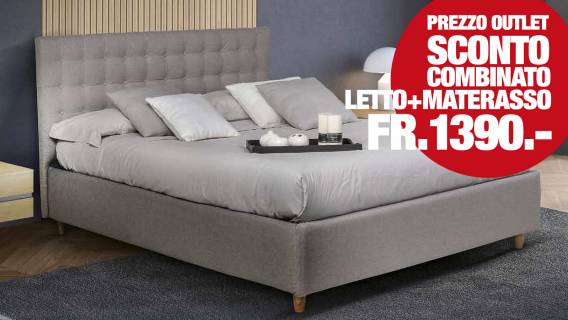 LETTO CONTENITORE + MATERASSO 120x200 <br> SCONTO COMBINATO <br><b>ADESSO CHF 1390.-</B>